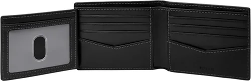 Miniatura 14 de Fossil Ryan - Cartera plegable de piel con bloqueo RFID y ventana de identificación abatible para hombre