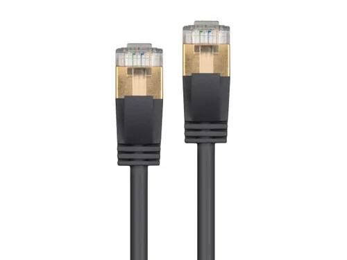 Miniatura 2 de Monoprice SlimRun - Cable de conexión Ethernet Cat6A, cable de Internet de red, RJ45, trenzado, STP, cable de cobre puro, 36 AWG, 7 pies, color negro