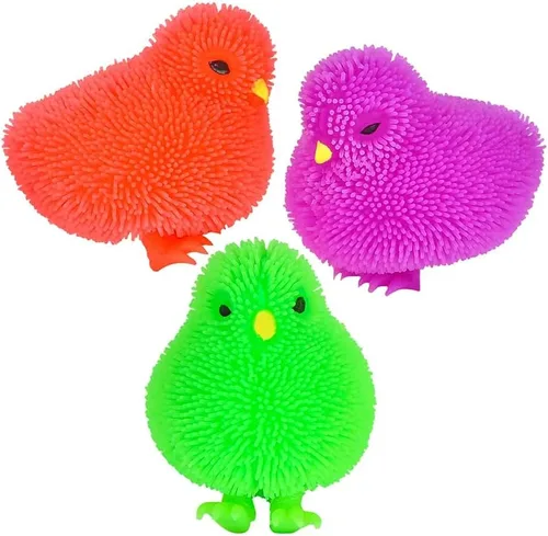 Miniatura 2 de The Dreidel Company 12 unidades de patos de goma acolchados de pollo para niños, juguete para aliviar el estrés para niños, pato de baño