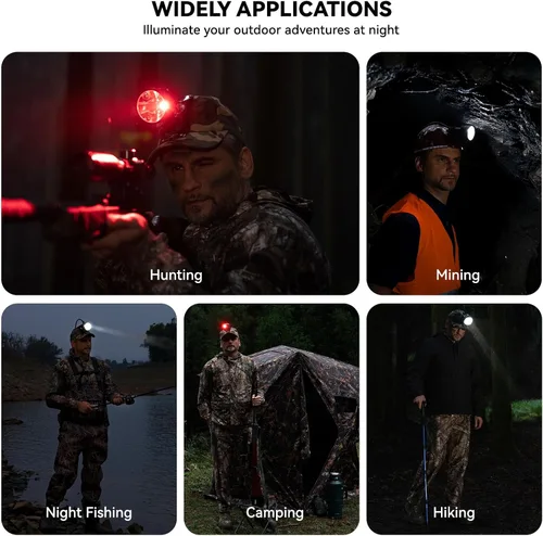 Miniatura 7 de GearOZ Coon - Luces de caza para Coyotes Hog Predators, 10 W recargable e impermeable IPX5, 6 modos de iluminación, 45000LUX LED de 4