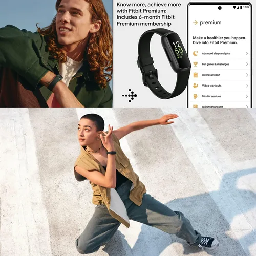 Miniatura 5 de Fitbit Inspire 3 Rastreador de actividad de salud y fitness (negro) con intensidad de entrenamiento, seguimiento del sueño, frecuencia cardíaca