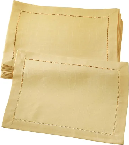 Miniatura 52 de SARO LIFESTYLE Servilleta de cóctel con borde cosido (juego de 12), negro, 6"x6