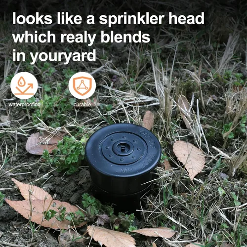 Miniatura 5 de Key Hider - Cabezal de aspersor realista impermeable, soporte para efectivo para jardín al aire libre, fácil de empujar en el suelo (negro)