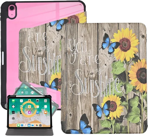 Miniatura 8 de Funda para iPad (A16) 11ª/10ª generación de 10.9 pulgadas 2025/2022, piel sintética con soporte giratorio de 360 grados, cubierta protectora de TPU