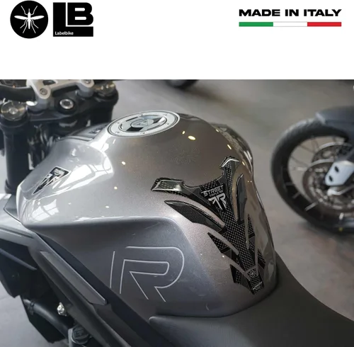 Miniatura 3 de labelbike - Adhesivo 3D para motocicleta, protección y decoración para depósito de combustible en resina compatible con Triumph Street Triple 765 R