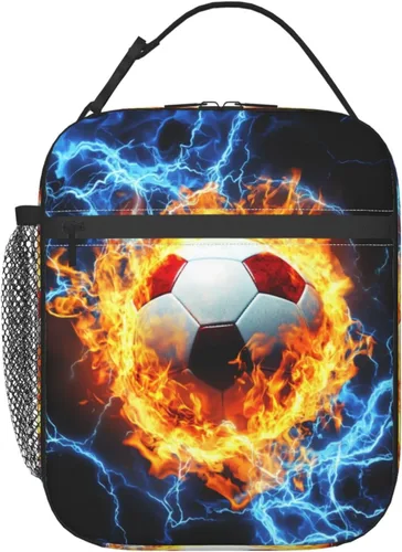 Miniatura 31 de Miaoquhe Lonchera de béisbol para hombres, bolsa de béisbol con bandera estadounidense para mujeres, bolsa de almuerzo para niños, bolsa de almuerzo