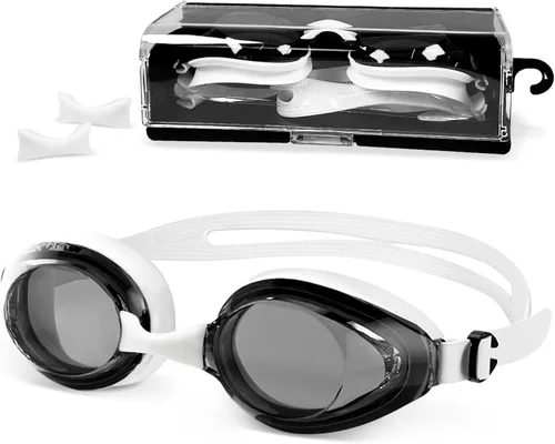Gafas de natación miopes a prueba de fugas, antivaho con protección UV para adultos miopes, mujeres y jóvenes