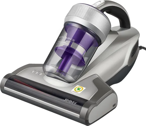 Jimmy Aspiradora de colchón, aspiradora de cama antialergénica con luz UV-C y tecnología de alta temperatura, aspiradora portátil de 14 kPa y 480 W
