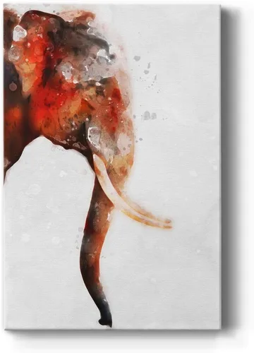 Miniatura 17 de Renditions Gallery Watercolor Elephant Gallery Wrapped Canvas Wall Art, 12x18, Black/White