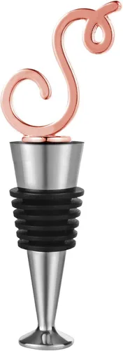 Miniatura 4 de Tapón monograma para botella de vino y bebidas, letra inicial, decorativo, regalo creativo para vino, cocina, bar, boda, acabado en oro rosa