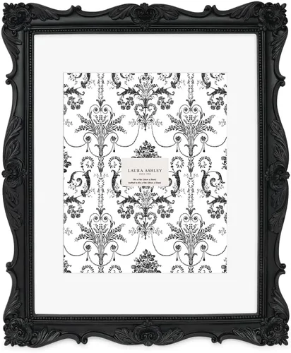 Miniatura 6 de Laura Ashley - Marco de fotos de 5 x 7 pulgadas, de resina texturizada y elaborada a mano, con caballete y gancho para mesa y pared, con diseño Negro