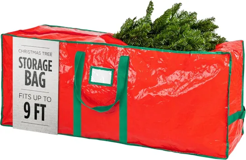 Bolsa de almacenamiento para árbol artificial de Navidad, de gran capacidad Rojo
