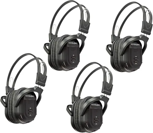 RP Accessories IR-601B Auriculares inalámbricos infrarrojos, 2 canales plegables universales con sistema de entretenimiento trasero IR para TV de