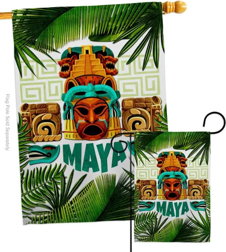 Miniatura 4 de Maya - Kit de banderas de arpillera para casa de jardín, regional, México, Estados Unidos, Estados mexicanos, área particular, pequeño, decorativo