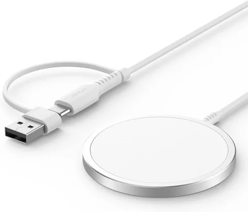 JSAUX Cargador para iPhone 17 Magsafe Carga Inalámbrica, Compatible con iPhone 17 Air Pro Max/16/15/14/13/12 Series, Almohadilla de Carga Magnética