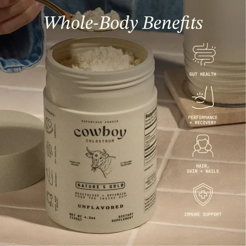 Miniatura 4 de COWBOY COLOSTRUM Polvo - Polvo de Calostro Bovino para Mujeres y Hombres - Calostro Entero del Primer Día de Ordeño - Suplemento de Calostro