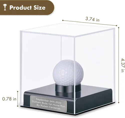 Miniatura 4 de Estuche de exhibición de pelotas de golf personalizado, vitrina de pelotas de golf con grabado, recuerda tu bola especial en uno, exhibición