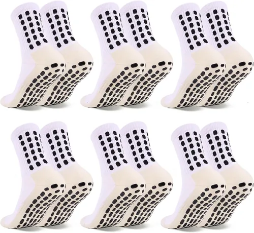 Miniatura 15 de 6 Pairs Grip Soccer Socks Colorful Non Slip Sports Football Basketball Hospital Yoga Socks for Men Women