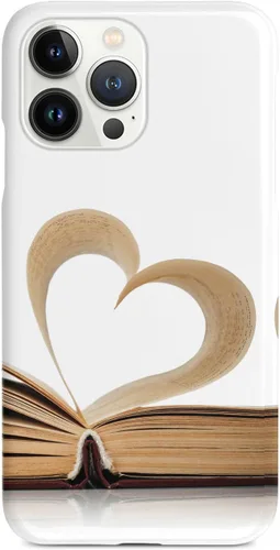 Miniatura 10 de Inspired Cases - Compatible con iPhone XR - Funda protectora con textura 3D para Apple iPhone XR - Página de corazón - Amante de los libros