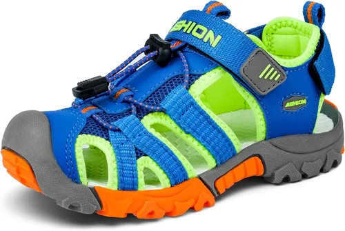 Littleplum Sandalias para niños con puntera cerrada, sandalias deportivas para niños pequeños, zapatos de verano para niños grandes, caminar,