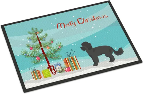 Miniatura 175 de Caroline's Treasures CK3799MAT Akita Shepherd - Tapete de árbol de Navidad de 18 x 27 pulgadas, tapete para puerta delantera, interior y exterior