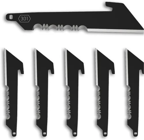 Miniatura 9 de OUTDOOR EDGE Paquete de Cuchillas de 3.0" Punta Caída con Dentado (Negro, 6 Cuchillas), Código de Compatibilidad de Cuchilla 300