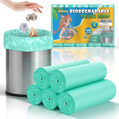 Miniatura 8 de Bolsas de basura pequeñas de 4 galones, bolsas de basura para baño, cocina, oficina, forros transparentes para cestas de basura para arena de gatos