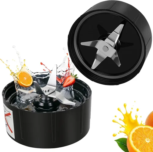 Cuchillas para licuadora, paquete de 2 piezas de repuesto compatibles con Magic Bullet 250W MB1001, acero inoxidable y plástico con juntas, para