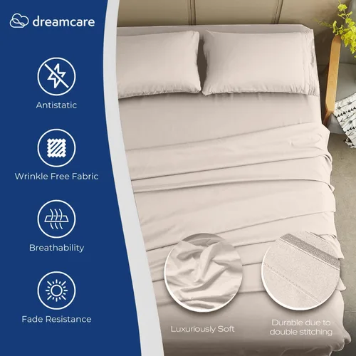 Miniatura 344 de DREAMCARE Juego de sábanas Queen – 6 piezas Sábanas de enfriamiento – hasta 15” Sábanas profundas tamaño Queen – Colección 2500 Supreme – Extra 03