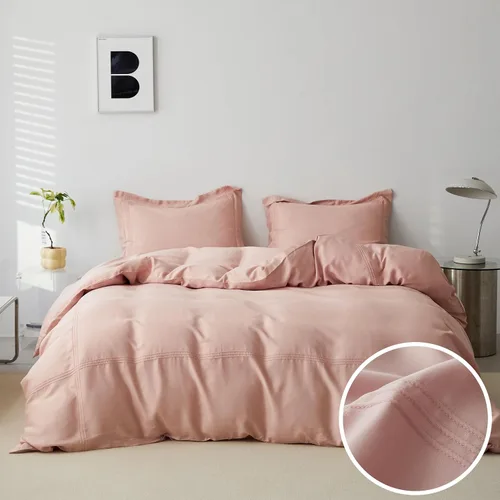 Miniatura 10 de Simple&Opulence - Juego de funda de edredón 100 % eucalipto Lyocell Tencel, 2 piezas, funda de edredón transpirable y refrescante, suave y sedosa