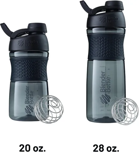 Miniatura 7 de BlenderBottle SportMixer Botella mezcladora perfecta para batidos de proteínas y pre entrenamiento, 20 onzas, color ciruela