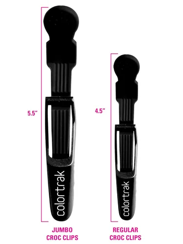 Miniatura 6 de Colortrak Clips de cocodrilo jumbo de goma, paquete de 4, clips de cocodrilo con acabado de goma para evitar el deslizamiento, resistente a