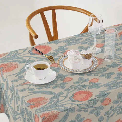 Miniatura 350 de Mantel Floral Retro de Pájaros, Diseño Original Bohemio William Morris Estampado Cubierta de Mesa para Hogar Picnic Fiesta Comedor Cocina William