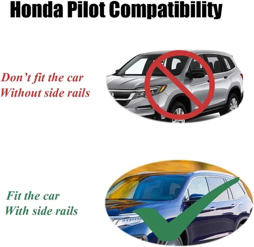 Miniatura 4 de Barras transversales de techo compatibles con Honda Pilot 2016-2022 con rieles laterales, barra transversal de aluminio para portaequipajes