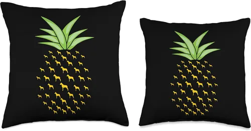 Miniatura 3 de Funny Dogo Argentino Dog Ananas Pineapple Throw Pillow