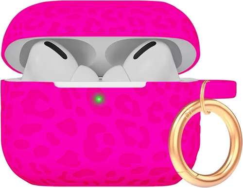 Miniatura 69 de Funda de silicona con flores compatible con AirPods Pro 2019, Gawnock - Funda suave y flexible para imprimir para mujeres y niñas con llavero - Flor