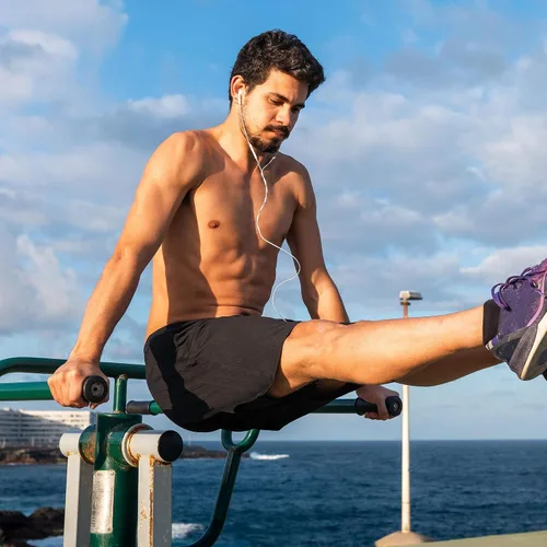 Miniatura 7 de Pantalones cortos deportivos para hombre con bolsillos y cintura elástica, de secado rápido, pantalones cortos de entrenamiento para hombre