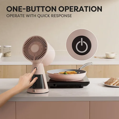 Miniatura 4 de CIARRA Campana extractora portátil, campana extractora de escritorio con ventilador de escape de 2 velocidades, filtro de aluminio desmontable, taza