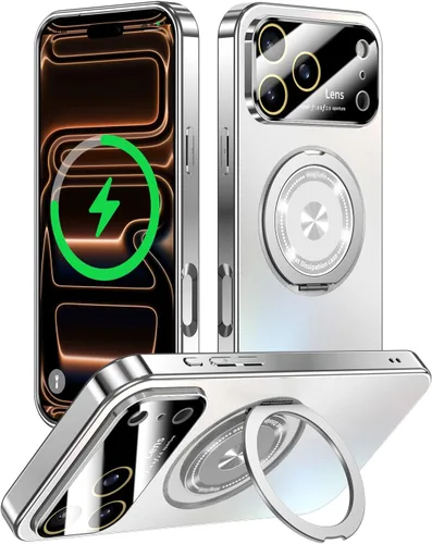 Miniatura 9 de Funda para iPhone 17 Pro Max con soporte magnético giratorio [cubierta de cámara integrada] [compatible con MagSafe] Funda delgada de protección a