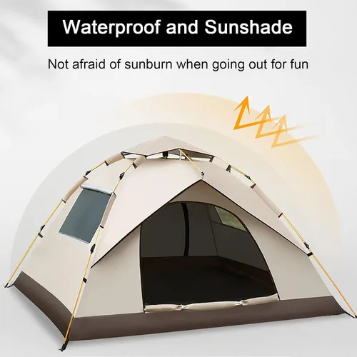Miniatura 4 de Generic 2-4 Person Camping Dome Tent, Waterproof Windproof,Portable Tent Bag,Automatic Pop Up Camping Tent with 2 Doors and 2 Mesh