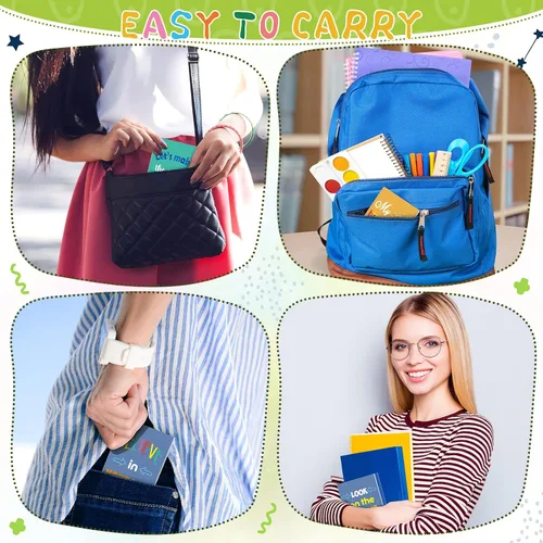 Miniatura 7 de Zonon 24 mini cuadernos a granel para regalo de fin de año para estudiantes de parte del profesor, 3.2 x 5 pulgadas, pequeño bloc de notas rayado