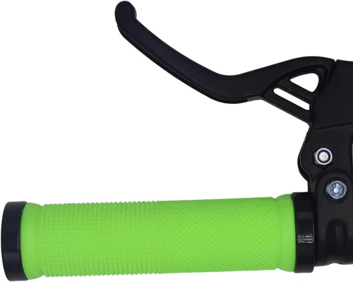 Miniatura 7 de PLATT - Puños de manillar de bicicleta con gomas de goma coloridas Puños de bicicleta cómodos para bicicletas BMX/MTB verde (Green+End Caps)