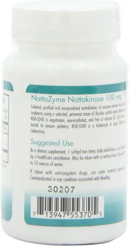 Miniatura 5 de Allergy Research Group NutriCology NattoZyme 100 mg - Suplemento para apoyar la circulación saludable - Proporciona 100 mg de nattoquinasa NSK-SD