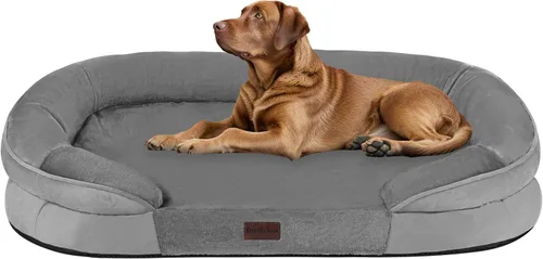 Miniatura 30 de Dwanton - Cama ortopédica para perros medianos con espuma de memoria con gel, sofá impermeable para perros, cama lavable para mascotas con cojín