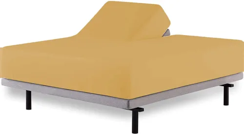 Miniatura 22 de Juego de sábanas de tamaño Queen color borgoña para cama ajustable de cabeza dividida, 28 pulgadas divididas en la parte superior, 800 hilos 100%