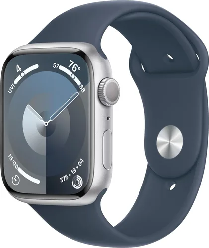 Miniatura 9 de Apple Watch Series 9 [GPS 41mm] SmartWatch con caja de aluminio rosa con correa deportiva rosa claro S/M. Rastreador de fitness, aplicaciones