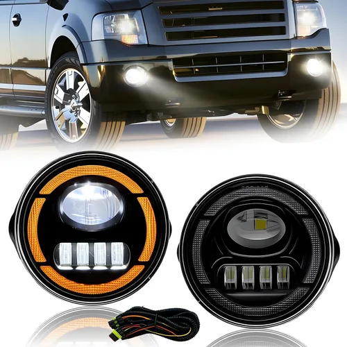 Miniatura 29 de Luces antiniebla LED y DRL para compatibles con Dodge Dakota 1997 1998 1999 2000/Dodge Durango 1998-2000, un par de luces antiniebla delanteras