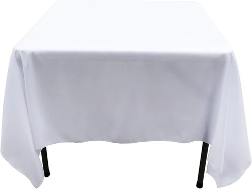 Miniatura 39 de GEFEII Servilletas de tela de poliéster sólido de 18 x 18 pulgadas para cocina, mantel rectangular cuadrado redondo para bodas, fiestas