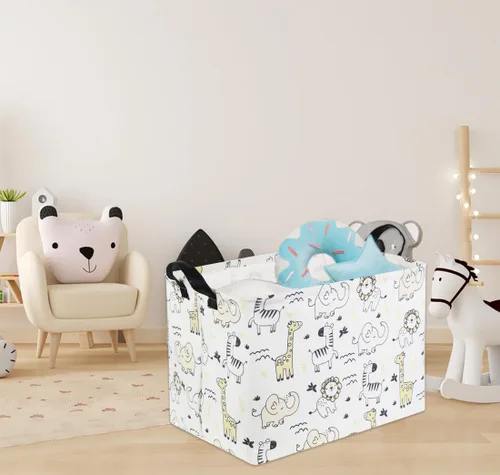 Miniatura 4 de Cestas para Bebé Cestas de Juguetes para Niños y Niñas Cesta de Regalo del Bosque Vacía Bonita Contenedor de Almacenamiento Caja Organizadora Animal