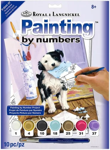 Miniatura 12 de Royal & Langnickel Pintura por números Junior Pequeño Kit de actividades artísticas, cachorro salchicha (PJS51)